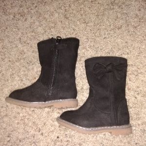 Cat & Jack Shoes Black Boots Toddler Sz 6